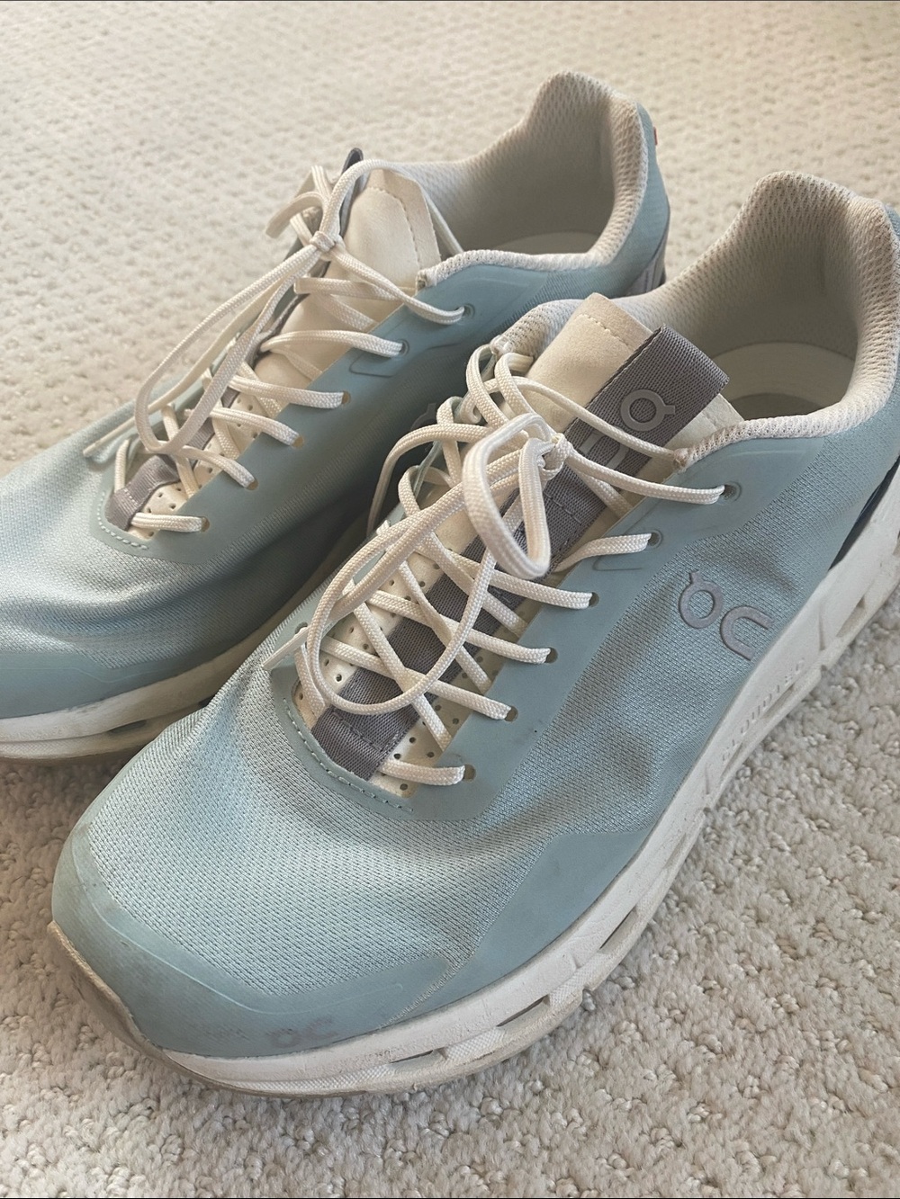 On Running Cloudnova Sneakers in Light Blue and White